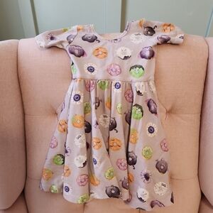 Nola Tawk 4t Halloween Donut Patterned Dress Pumpkin Bat Smocked Brand